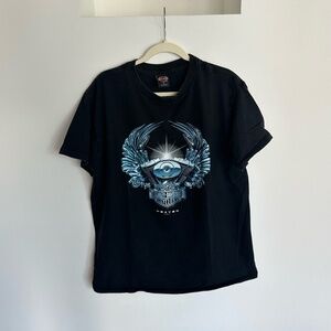 Harley Davidson Honolulu, Hawaii T-Shirt in Black